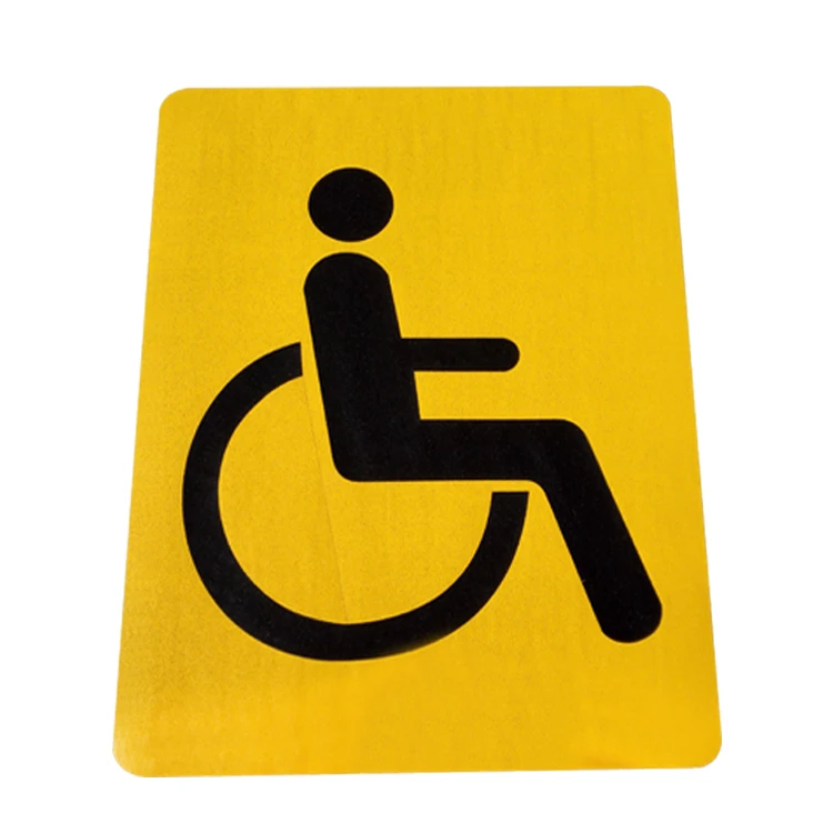 high reflective disabled parking pavement marking tape on asphalt